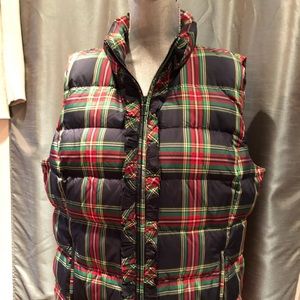 Talbots NWT Puffer vest Plaid